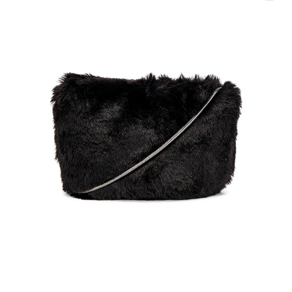 Lovers + Friends Handbags - Lovers + Friends Rabbit Fur Clutch